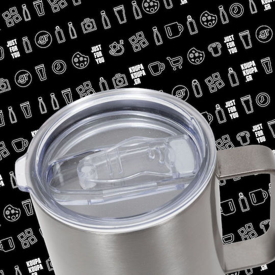 Koupakoupa Nasa Roz Cană Metalică Cu Capac Roz 300ml