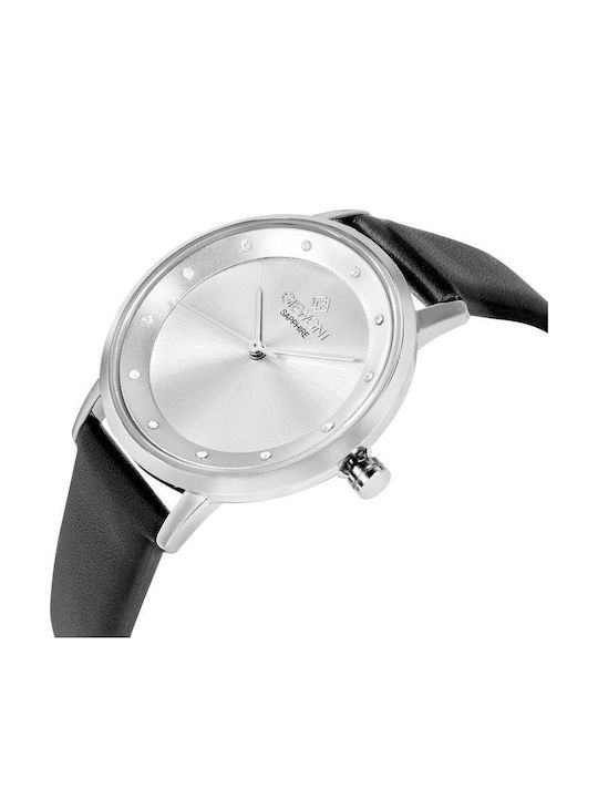 Giewont Womens Watch 34mm Battery With Black Leather Strap