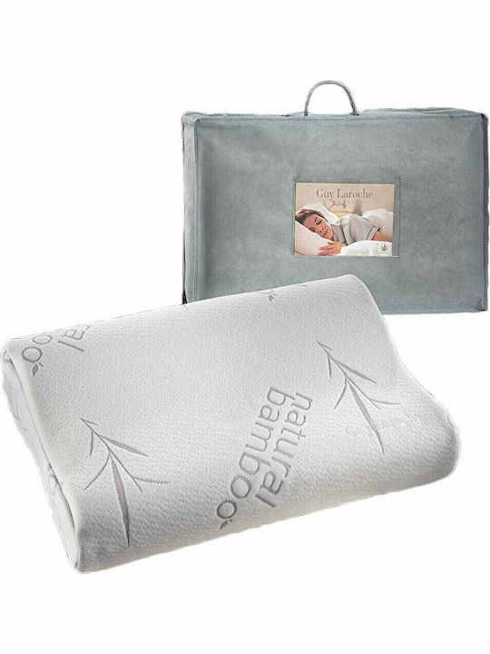 Guy Laroche Visco Elastic Aloe Vera Bed Pillow Memory Foam Anatomic 40x60x12cm