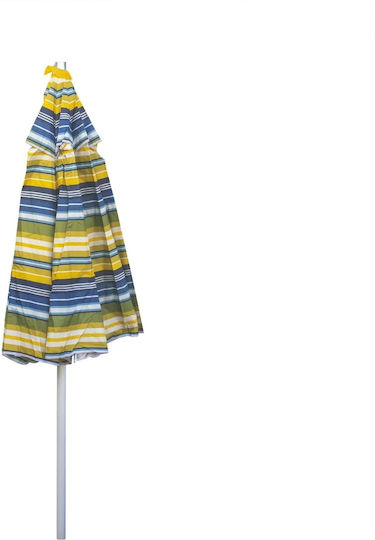 Umbrelă Pliabilă De Plajă Diametru 2m Cu Protecție UV Albă