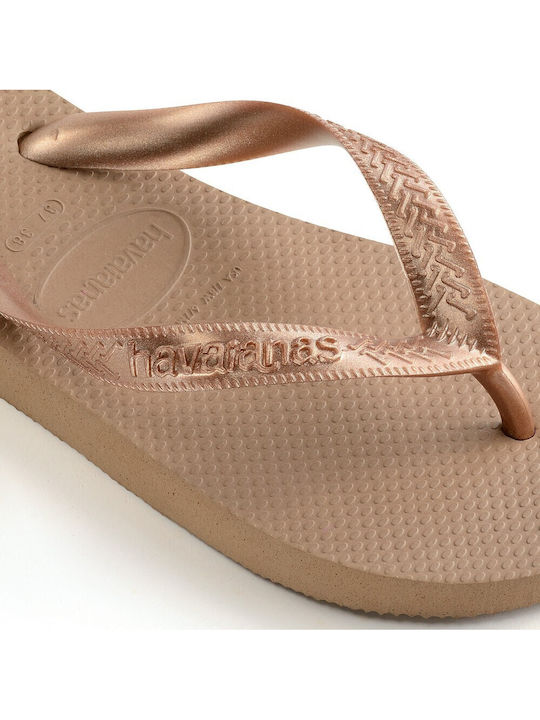 Top Tiras Flip Flops Rose Gold