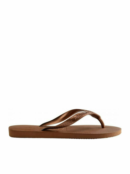 Top Strap Flip Flops Bronze