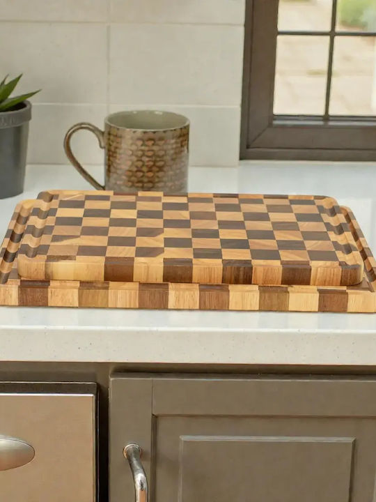 End Grain Дървено Плато За Сервиране 35x24см pl505.032
