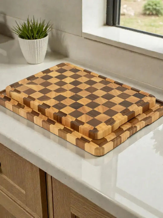 End Grain Дървено Плато За Сервиране 35x24см pl505.032