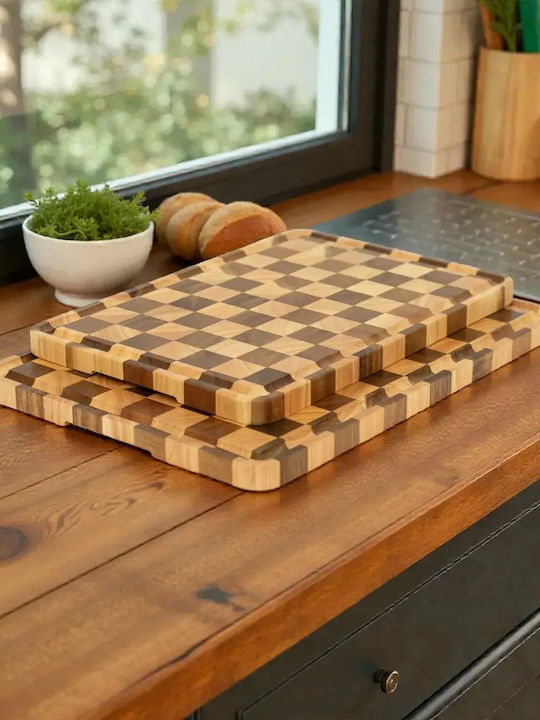 End Grain Дървено Плато За Сервиране 35x24см pl505.032