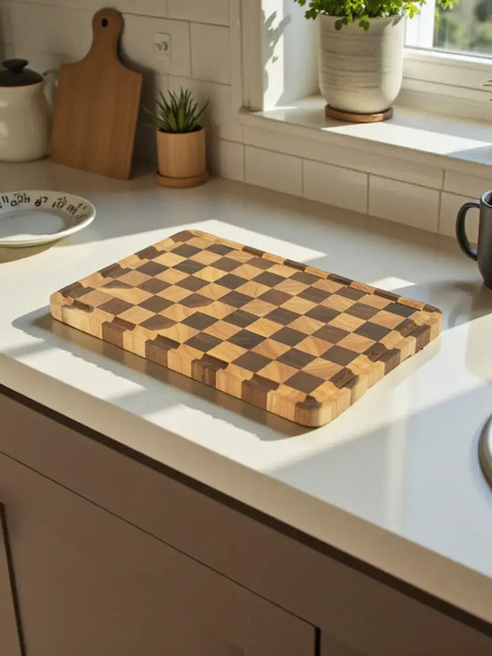 End Grain Дървено Плато За Сервиране 35x24см pl505.032