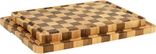 End Grain Wooden Serving Platter 35x24cm pl505.032