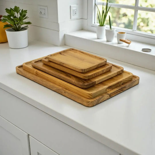 Wooden Serving Platter 42x28cm pl00080.012