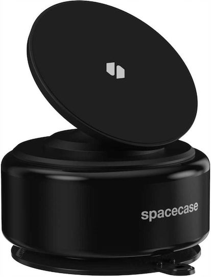 Βάση Κινητών Αυτοκινήτου Spacecase Magauto S4 Βεντούζα & Magsafe Παρμπρίζ Λείες Επιφάνειες Black 5905719133047