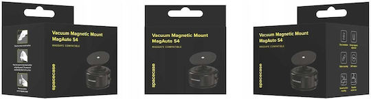 Βάση Κινητών Αυτοκινήτου Spacecase Magauto S4 Βεντούζα & Magsafe Παρμπρίζ Λείες Επιφάνειες Black 5905719133047