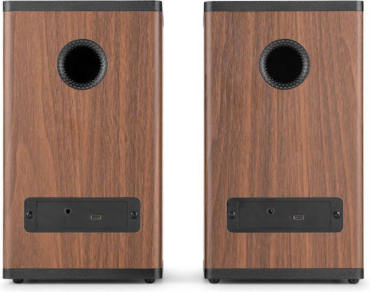 Audizio BS20 Aktive Lautsprecher mit Bluetooth 50W Paar Braune