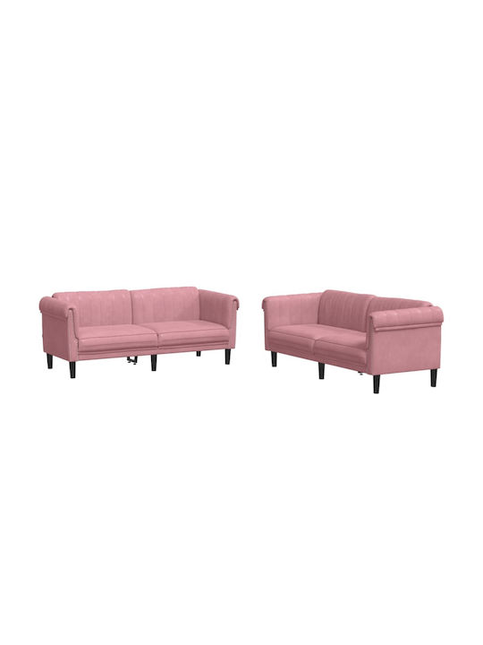 Living Room Furniture Set 2 sofas Pink