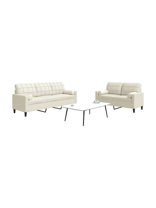 Living Room Furniture Set 3-Seater & 2-Seater Beige