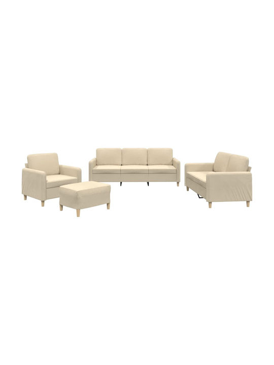 Σετ Σαλονιού 3-Sitzer & 2-Sitzer & Sessel & Hocker