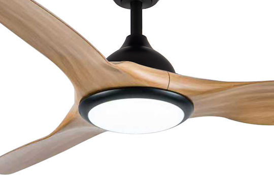 Primo PRCF-80722 Ανεμιστήρας Οροφής 132.08cm με Φως Καφέ / Μαύρος
