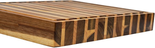 Ξύλινη Επιφάνεια Κοπής Ακακία & Rubberwood 40x30x5 Εκ