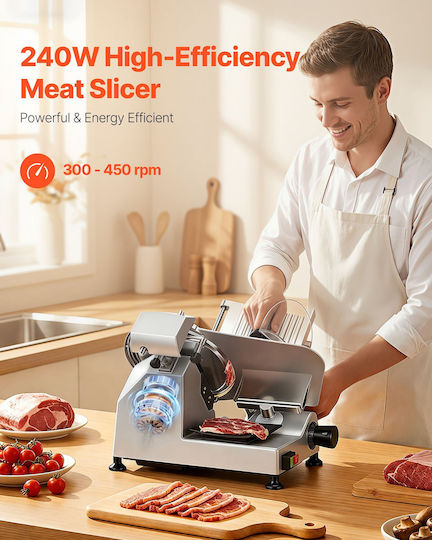 Vevor Ham Slicer With Cutting Disc Blade Diameter 250mm 50x40x36cm