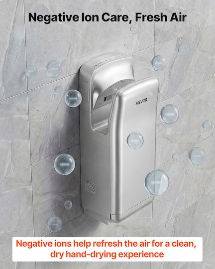 Vevor Plastic Hand Dryer with Sensor in Silver Color LSGSJYSSL000XWV3I001V2
