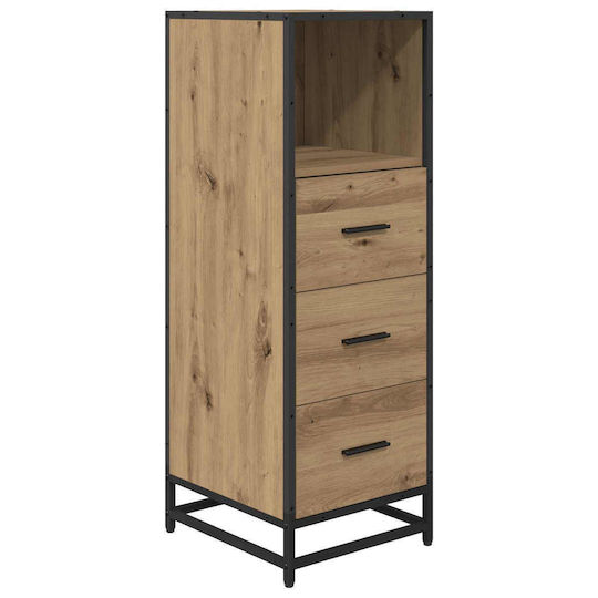 vidaXL Panglică Fără Lavoar cu Oglindă și Coloană M80xA33xÎ60cm Stejar Artisan
