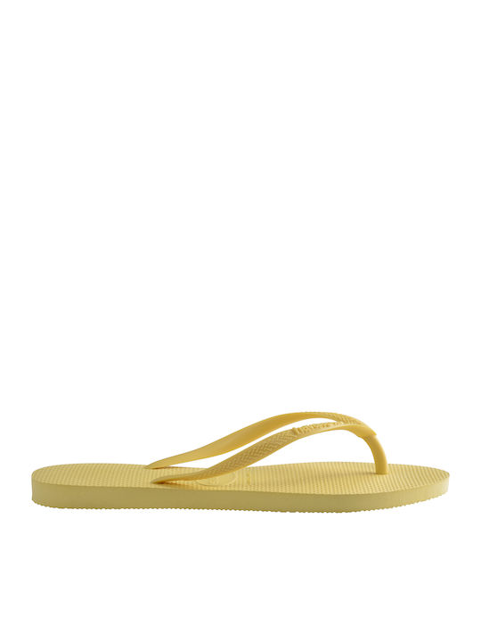 Slim Women's Flip Flops in Yellow Color