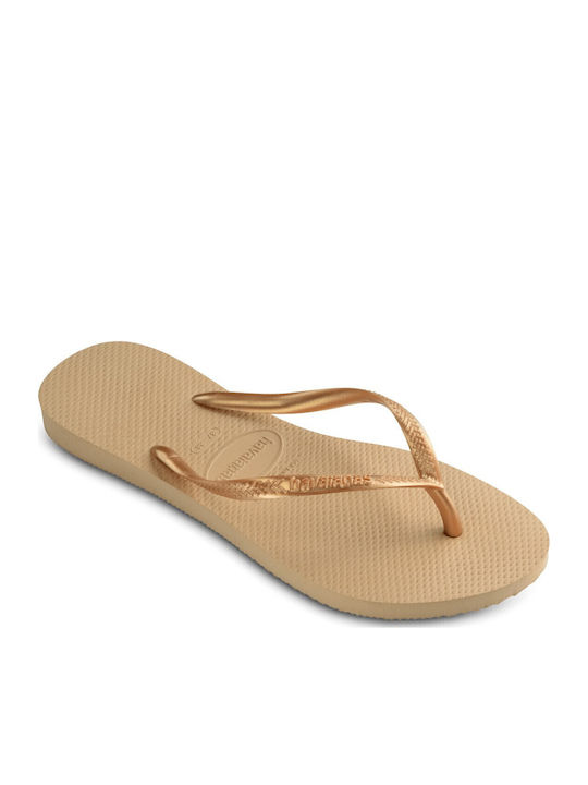 Slim Women's Flip Flops Gold