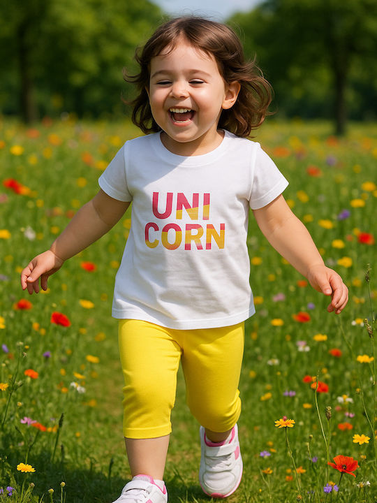 Kinderbekleidungsset mit Sommer Leggings 2 Stück Weiß