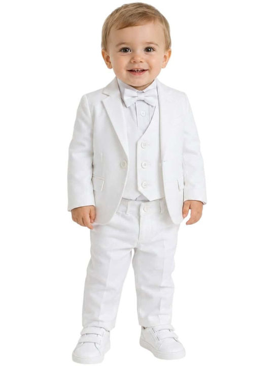 Kids Summer Suit 5 Pieces White