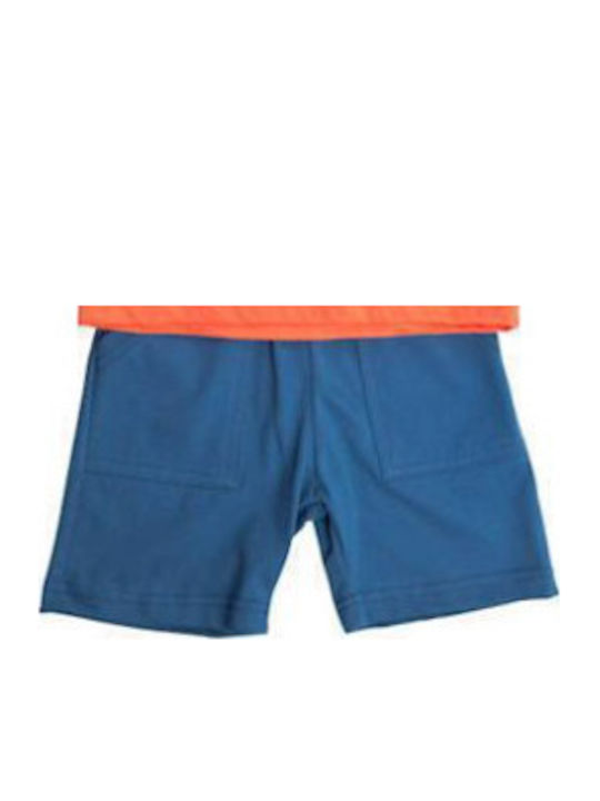 Kids Set with Shorts Summer 2 Pieces Orange Blue