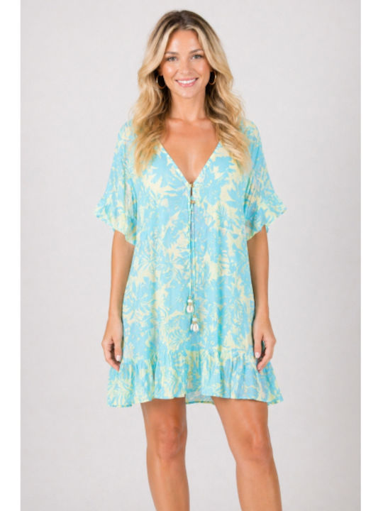 Summer Mini Dress Light Blue SL-2471-1431-26DR-LIGHT BLUE