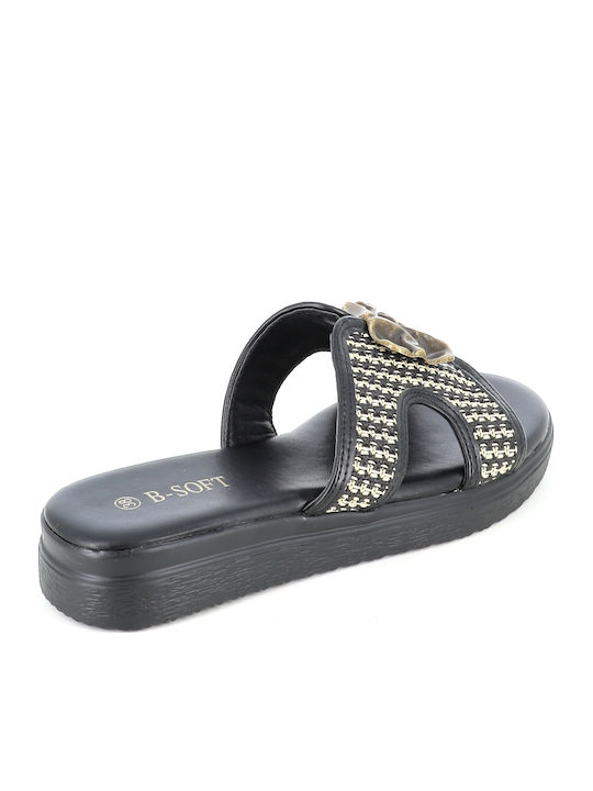 Sandale Casual Damă Flatform Negre 245/703-83_NEGRU