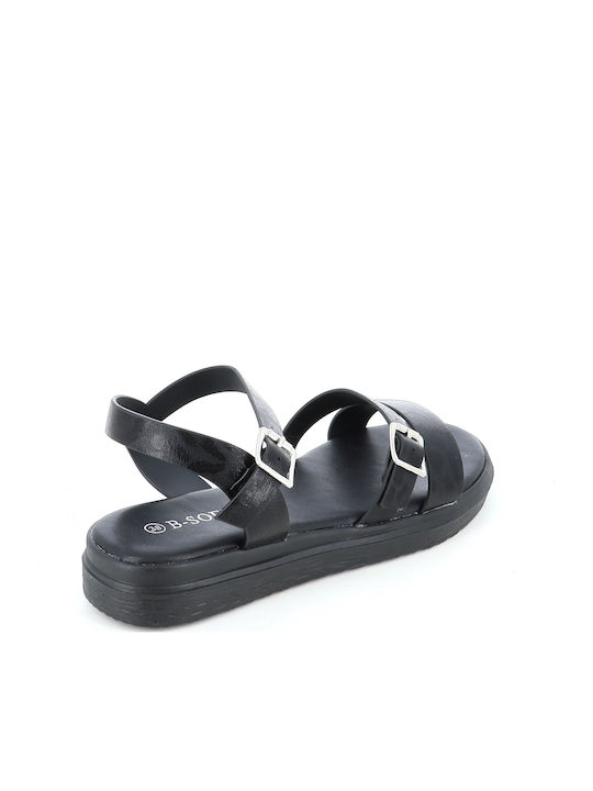 Γυναικεία Σανδάλια Flatforms Μαύρα