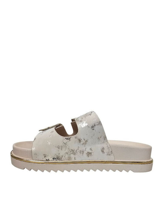 Damen Flache Sandalen Weiß