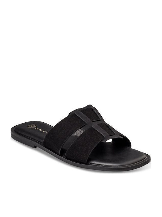 Flache Sandalen Für Damen Schwarz