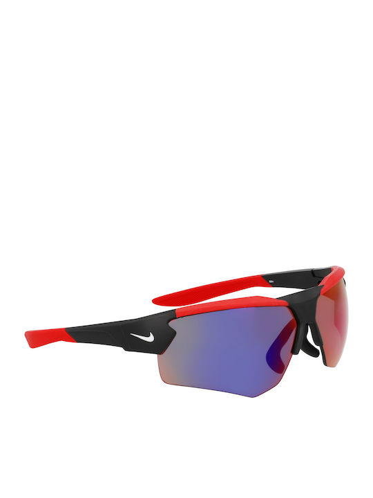 Nike Men's Sunglasses with Red Frame and Multicolour Lens NKEV24037-12