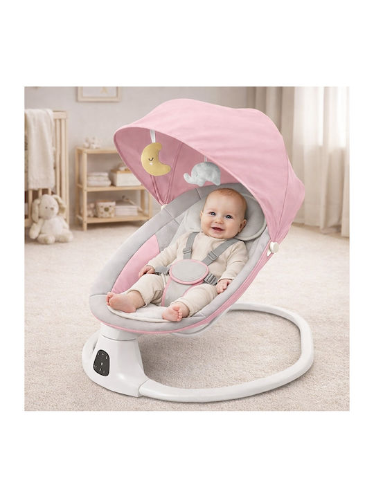 Kidizi Electric Balansoar Bebeluși Cu Muzică Roz Pentru Copil Până la 9kg
