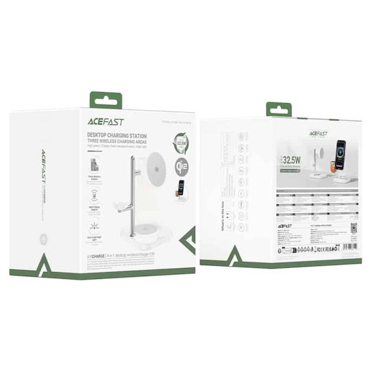 Acefast Ασύρματος Φορτιστής (Qi Pad) 32.5W Λευκός (E39)