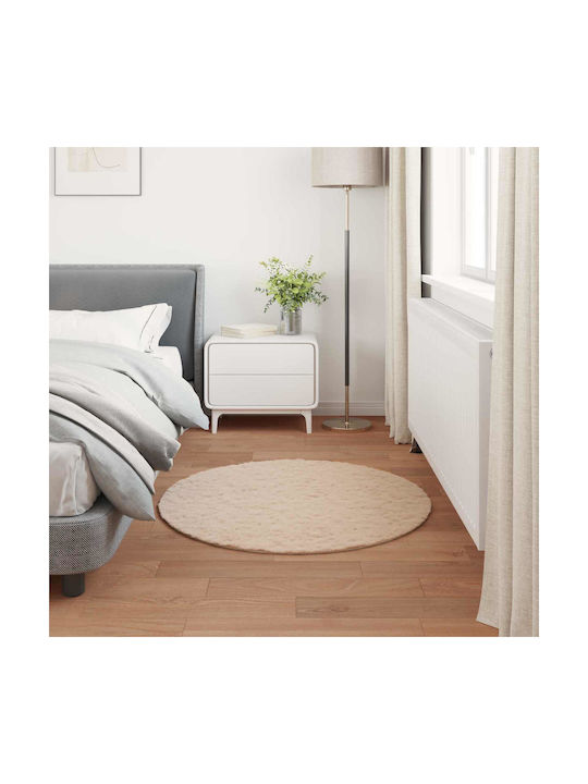 vidaXL Rug Round Brown
