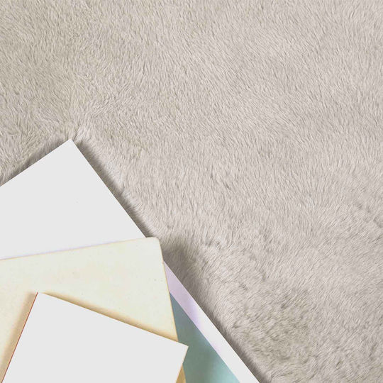 vidaXL Teppich Rechteckig Synthetisch,Polyester/Cotton/Leather Beige