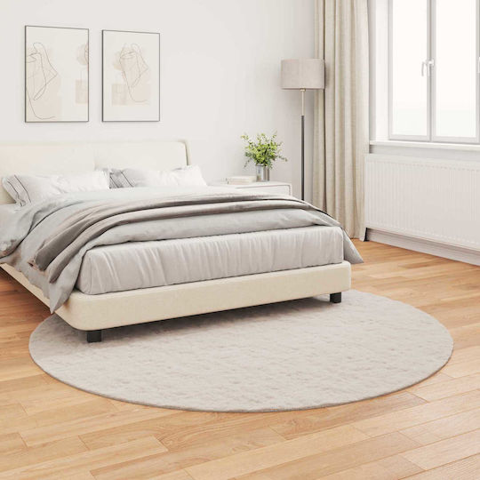 vidaXL Χαλί Στρογγυλό Μπεζ Φ200cm