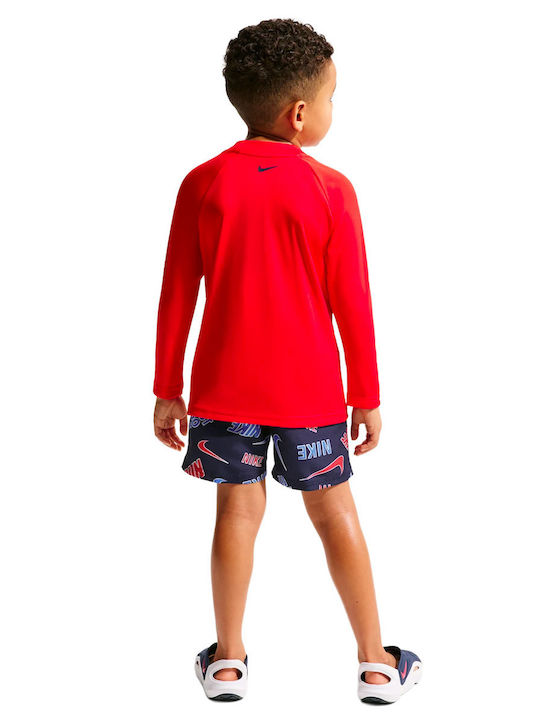 Nike Hydrogua Kids Swimwear Rashguard With Long Sleeve Multicolour