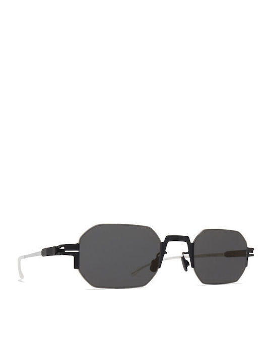 Ochelari De Soare Unisex Cu Ramă Metalică Neagră Și Lentile Negre