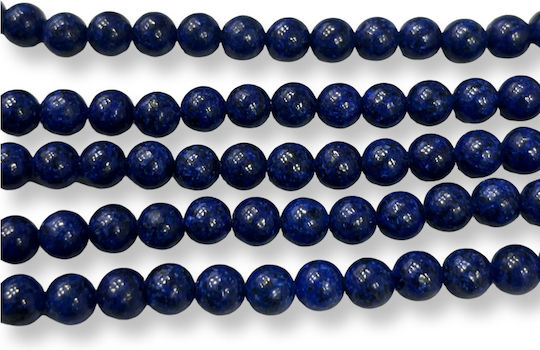 Royal Blue Jade Stones 6mm Round – 37cm Strand 62 Beads