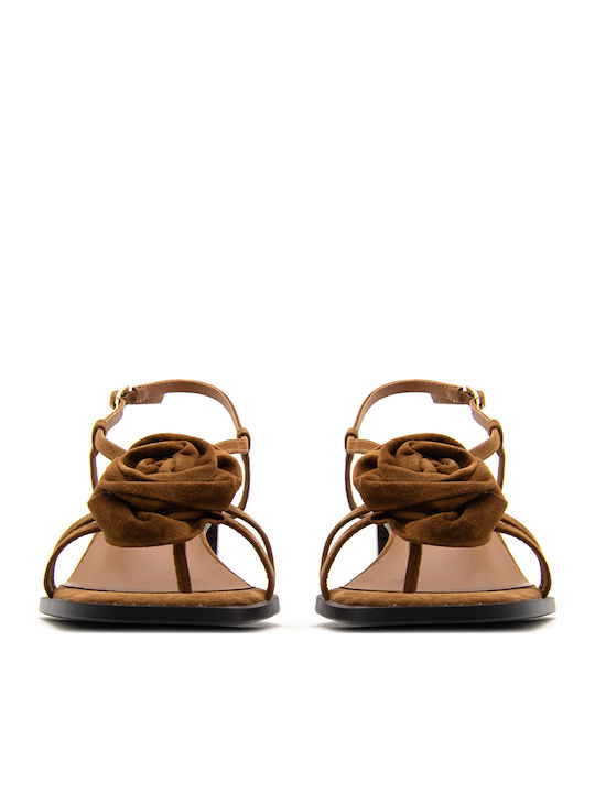 Noa Harmon Suede Brown Sandals