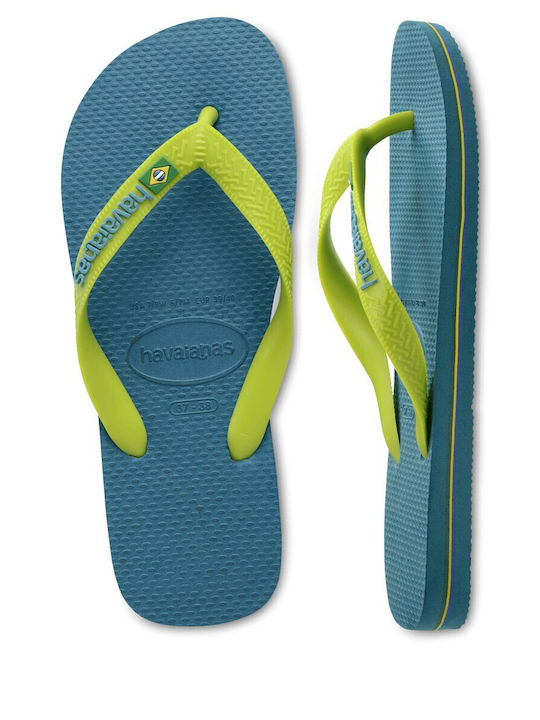 Brasil Logo Men's Flip Flops Green