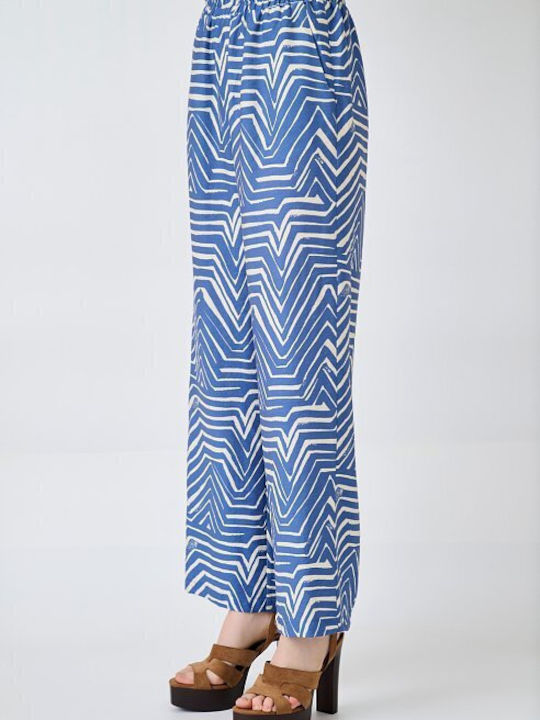 Women's Blue Set with Trousers with Rubber Band