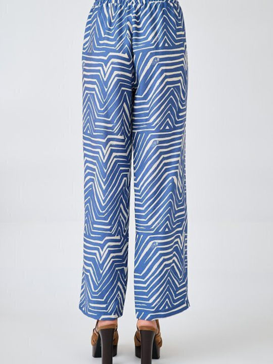 Women's Blue Set with Trousers with Rubber Band