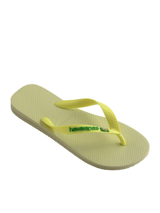 Brasil Logo Damen Zehentrenner in Grün Farbe