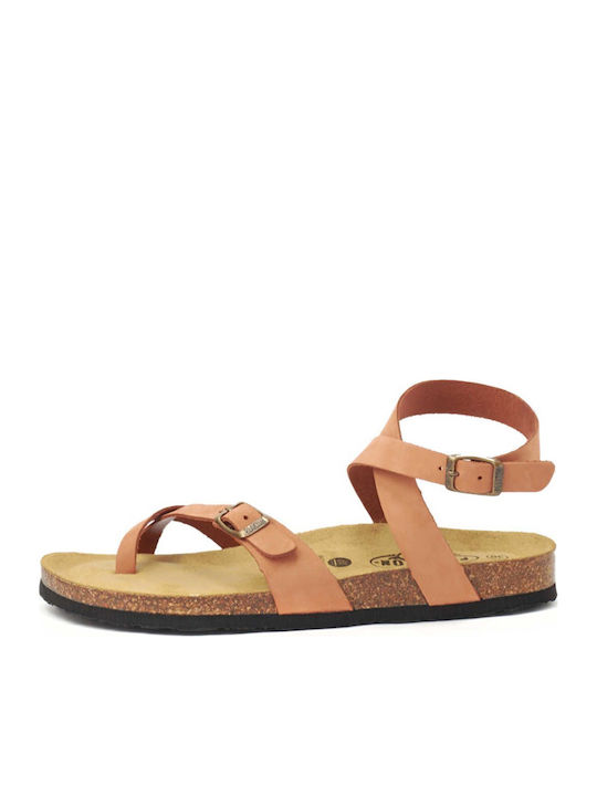 Leather Women's Flat Sandals Anatomic with Strap Aragosta
