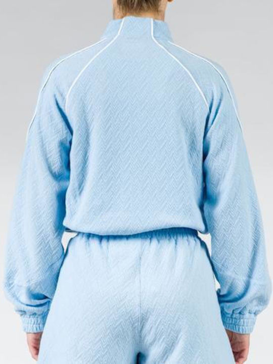 Women's Cardigan with Zipper in Blue Colour