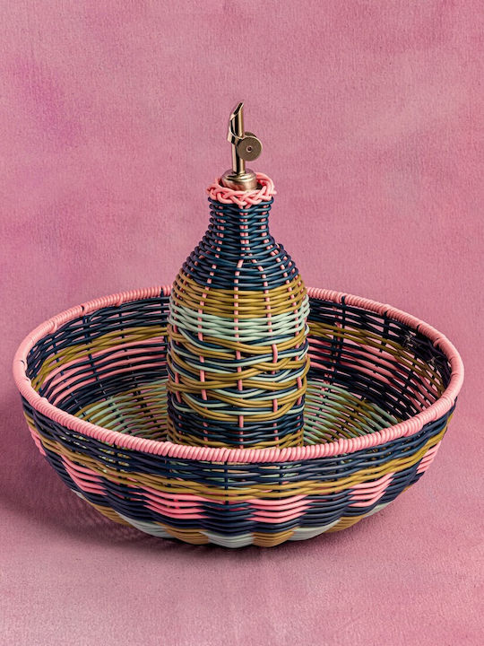 Maegen Dekorative Schale Rattan Rosa 11x11cm